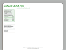 Tablet Screenshot of mahnbescheid.com
